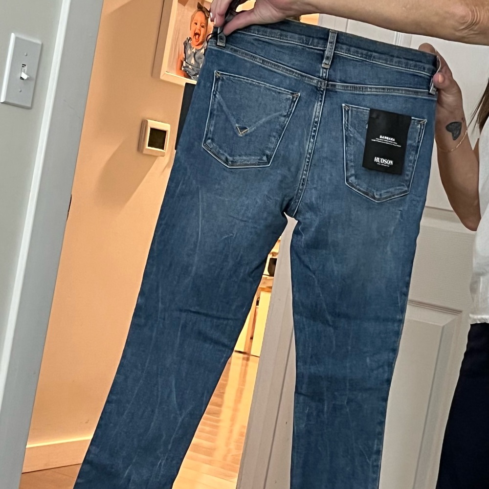Hudson Jean. Barbara style, high rise, frayed bottom. NWT. Never worn.